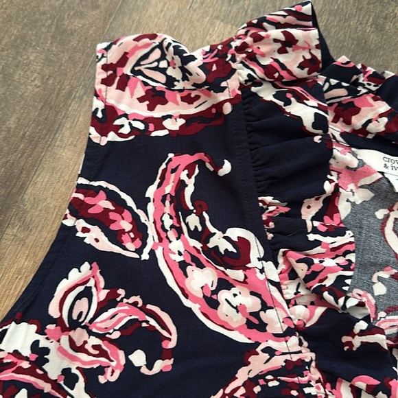 Crown & Ivy Sleeveless Dress- XL- Navy/Pink Paisley - Picture 3 of 5